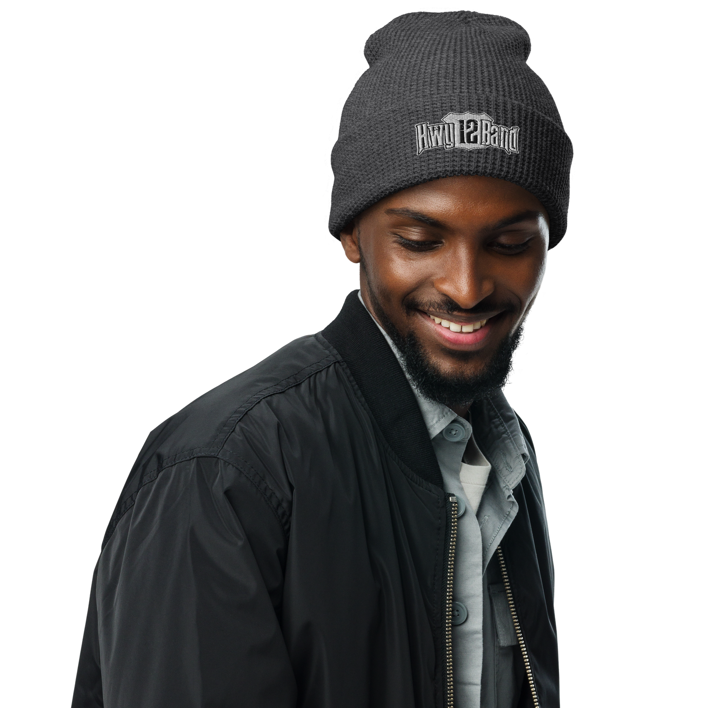 Hwy 12 Band Waffle Beanie - Black