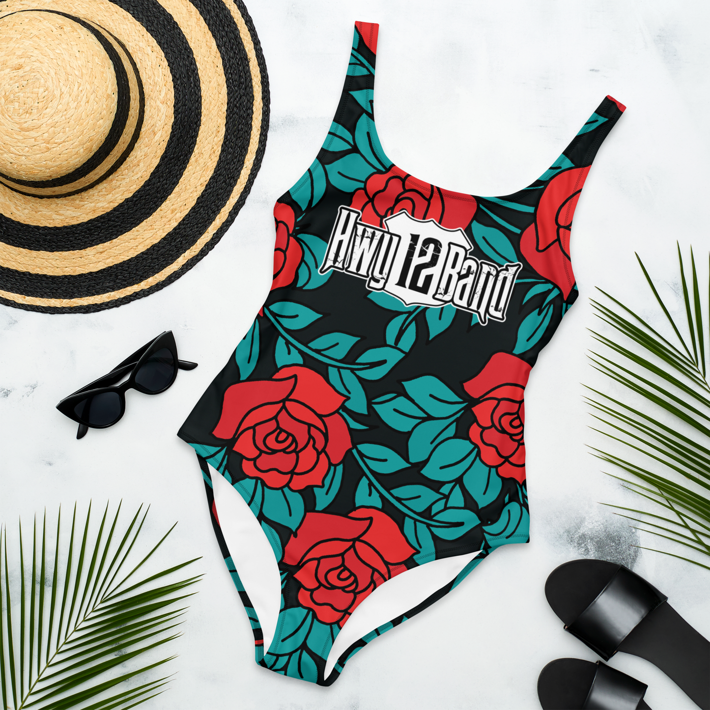 Hwy 12 Band Rose One-Piece Swimsuit