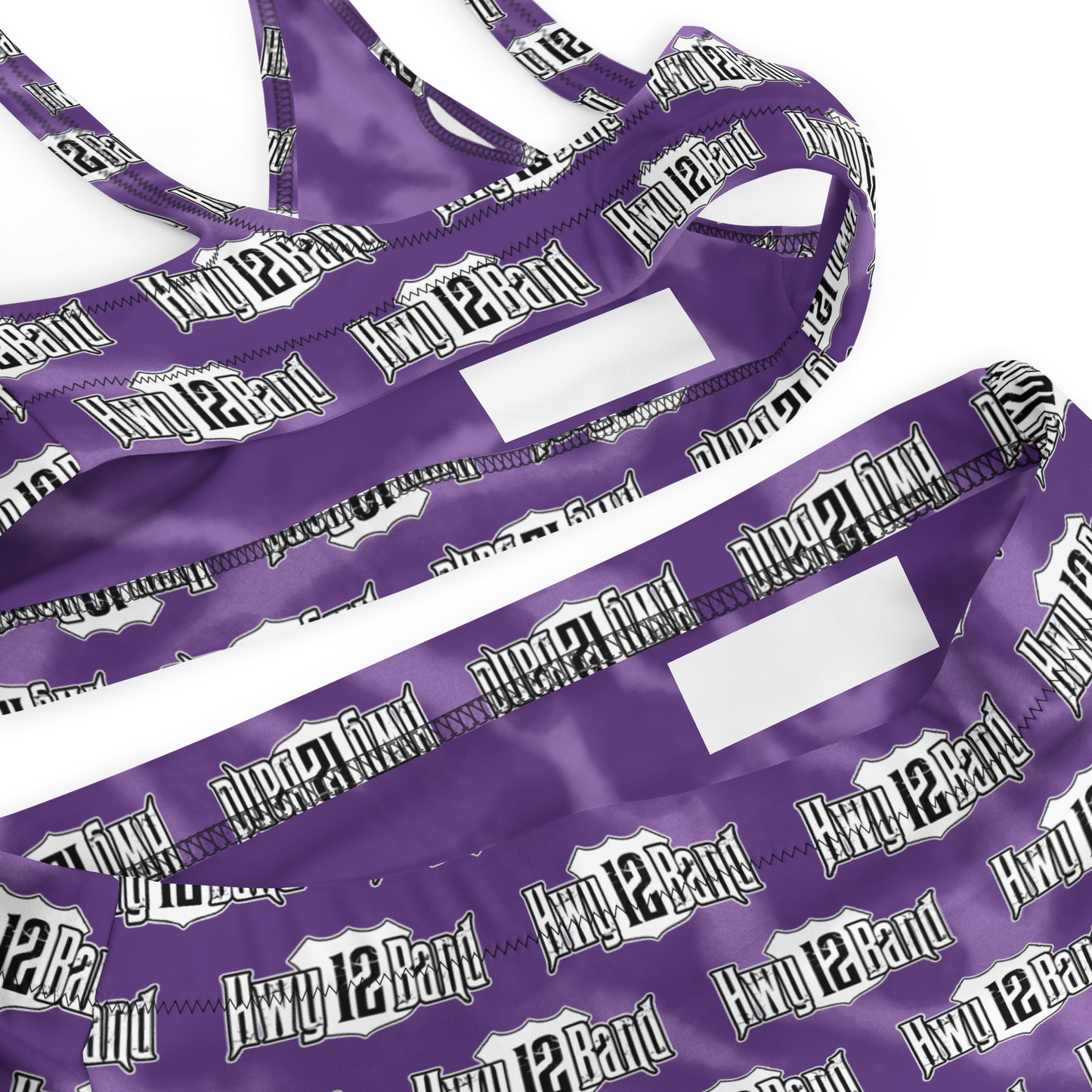 Hwy 12 Band Purple High-Wasted Bikini